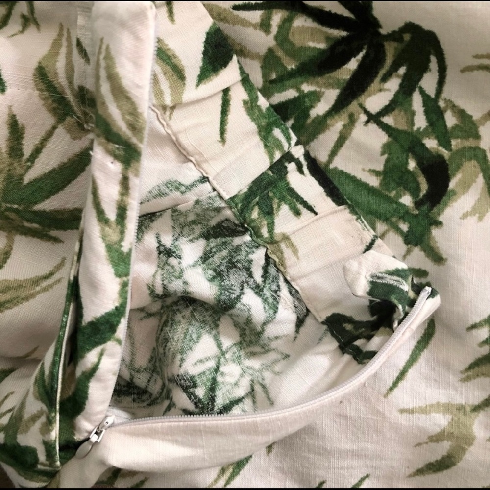 J. Jill linen blend wide leg culottes tropical palm resort wear womens XS beach - Picture 8 of 15